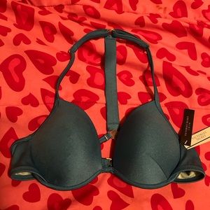 Victoria Secret Shine Strap Push Up Bra 34B NEW Teal